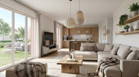 Programme immobilier neuf DOMAINE DES FAUVETTES - Étampes maisons proches Bois Bourdon cadre nature et familial (91150) - Référence : 17204