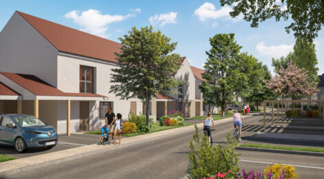 Programme immobilier neuf Le Domaine du Bois de la Garenne - Évry : appartements et maisons neuves à deux pas du bois de la Garenne, RE2020 et luminosité (91000) - Référence : 15673