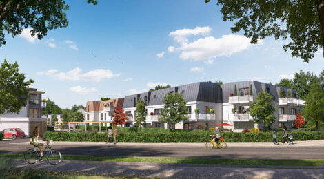 Programme immobilier neuf Le Domaine du Bois de la Garenne - Évry : appartements et maisons neuves à deux pas du bois de la Garenne, RE2020 et luminosité (91000) - Référence : 15673