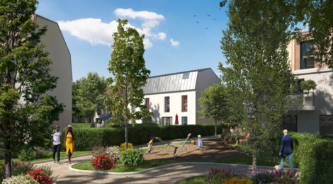 Programme immobilier neuf Le Domaine du Bois de la Garenne - Évry : appartements et maisons neuves à deux pas du bois de la Garenne, RE2020 et luminosité (91000) - Référence : 15673