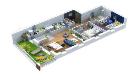 Programme immobilier neuf Résidence L´Abbatiale - Falaise : Appartements T4 avec balcons, terrasses et maison de santé à deux pas du centre (14700) - Référence : 13439