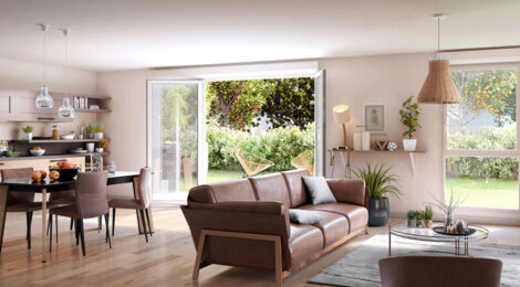 Programme immobilier neuf SAINTHESIA - Fargues-Saint-Hilaire : Appartements T2–T4 avec terrasses, jardins privatifs et proximité centre-bourg (33370) - Référence : 7004
