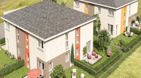 Programme immobilier neuf LES CARRÉS CLINT - Fessenheim : Appartements T4 avec jardins, terrasses et garages proche de la frontière suisse (68740) - Référence : 4506