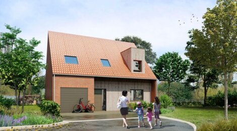 Programme immobilier neuf Le Domaine de Flore - Fleurbaix : 17 appartements et 4 maisons neuves T2–T5 à 20 min de Lille (62840) - Référence : 12043