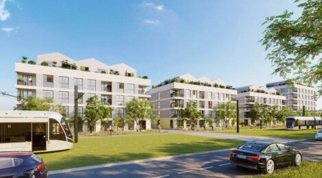 Programme immobilier neuf Les Terrasses de l'Etang - Fleury-sur-Orne : Appartements T1–T4 et maisons T4 avec balcons, jardins et espaces verts dans l’Éco-Quartier au pied du Tram (14123) - Référence : 14213