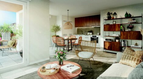 Programme immobilier neuf Latitude 270 - Floirac : Appartements studio–T5 avec terrasses, RT2012 et parking proche de Bordeaux Bastide (33270) - Référence : 6409