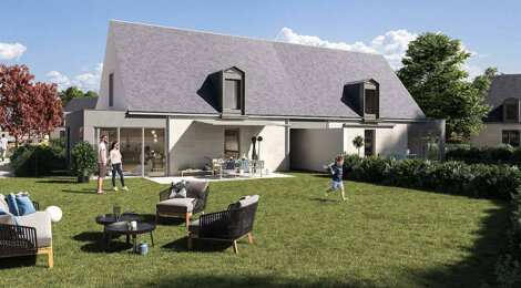 Programme immobilier neuf Les Logis de la Perrée - Fondettes : Appartements T3–T4 et maisons avec jardins privatifs, piscine et proximité Arboretum de la Perrée (37230) - Référence : 14694
