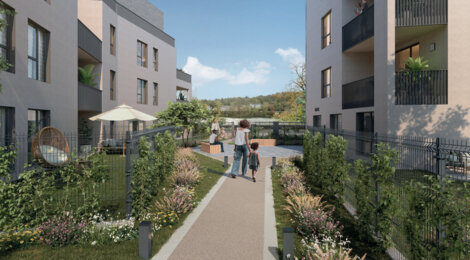 Programme immobilier neuf Esprits Fontaines - Fontaine-sur-Saône cadre résidentiel proche Lyon (69270) - Référence : 18391