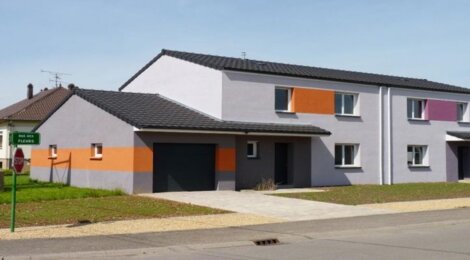 Programme immobilier neuf  - Freistroff : 8 maisons T3–T5 de 115 m² avec jardins et équipements automatisés (57320) - Référence : 23