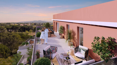 Programme immobilier neuf Fuga - Fréjus : Appartements T2–T4 avec terrasses, parking sécurisé et proximité centre-ville et commerces (83600) - Référence : 11586