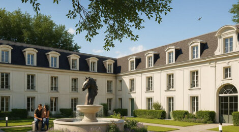Programme immobilier neuf Les Ecuries du château d’Hanneucourt - Gargenville appartements et maisons dans château (78440) - Référence : 16358