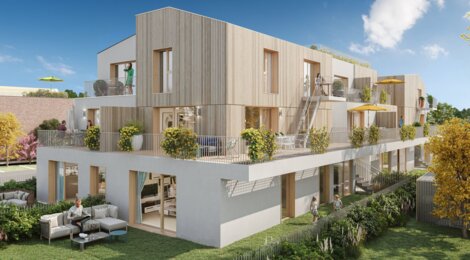 Programme immobilier neuf Canopée - Gargenville : Appartements T2–T5 et maisons avec terrasses, parking privatif et proximité gare Ligne J (78440) - Référence : 14643