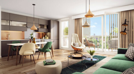 Programme immobilier neuf GREEN AVENUE - Garges-lès-Gonesse : Appartements T1–T4 avec jardins, balcons et stationnement sécurisé à 2 pas du RER (95140) - Référence : 4789