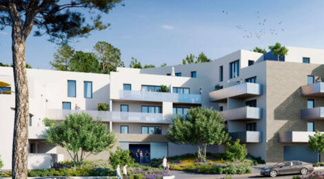 Programme immobilier neuf Bleu d'Eole - Gigean : Appartements T2–T4 avec terrasses, jardins et sécurité proche du centre village (34770) - Référence : 5538