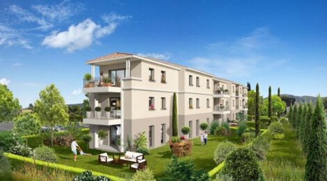 Programme immobilier neuf LE CLOS AZUR - Gignac-la-Nerthe : 15 appartements T2–T4 avec terrasses, jardins et vue dégagée proche des commodités (13180) - Référence : 1047