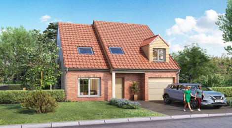 Programme immobilier neuf LE CLOS DU VAL DE LA SENSÉE - Gœulzin : Maisons T4–T5 avec jardins, garages et architecture typique dans un secteur calme (59169) - Référence : 11994