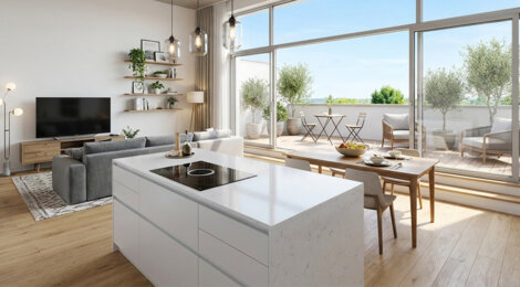 Programme immobilier neuf LA PASSERELLE – BÄTIMENTS 3 ET 4 du lot A lotissement Ilot Mairie - Gouesnou cœur de ville aux portes de Brest (29850) - Référence : 17770