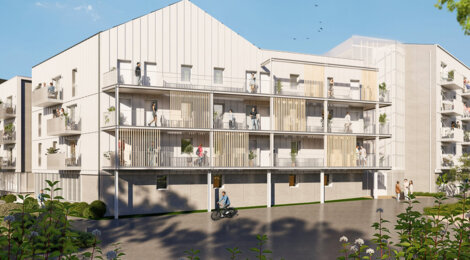 Programme immobilier neuf LA PASSERELLE – BÄTIMENTS 3 ET 4 du lot A lotissement Ilot Mairie - Gouesnou cœur de ville aux portes de Brest (29850) - Référence : 17770