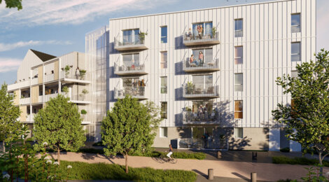 Programme immobilier neuf LA PASSERELLE – BÄTIMENTS 3 ET 4 du lot A lotissement Ilot Mairie - Gouesnou cœur de ville aux portes de Brest (29850) - Référence : 17770