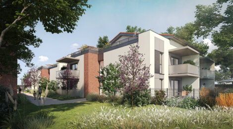 Programme immobilier neuf SAISONS - Gratentour : 34 appartements neufs dans un secteur résidentiel calme (31150) - Référence : 7407