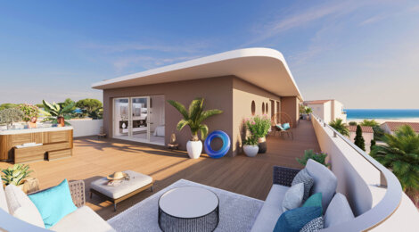 Programme immobilier neuf la résidence des roches - Grau d'Agde : appartements neufs du 2 au 4 pièces à 1 min de la mer (34300) - Référence : 7900