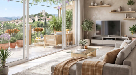 Programme immobilier neuf FEERIES PROVENCALES - Grimaud : Appartements T2–T4 avec terrasses, piscine commune et proximité plage (83310) - Référence : 14658