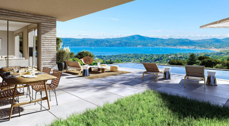 Programme immobilier neuf LES VILLAS DE BEAUVALLON - Grimaud Beauvallon villas de prestige avec vue mer (83310) - Référence : 13603