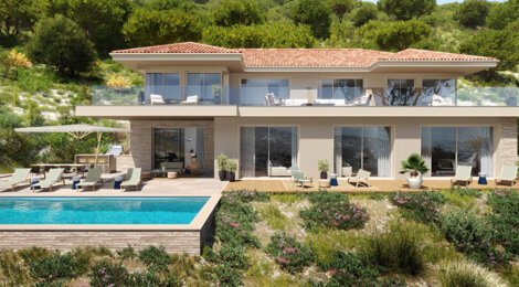 Programme immobilier neuf LES VILLAS DE BEAUVALLON - Grimaud Beauvallon villas de prestige avec vue mer (83310) - Référence : 13603