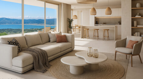 Programme immobilier neuf LES VILLAS DE BEAUVALLON - Grimaud Beauvallon villas de prestige avec vue mer (83310) - Référence : 13603