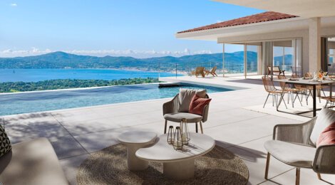 Programme immobilier neuf LES VILLAS DE BEAUVALLON - Grimaud Beauvallon villas de prestige avec vue mer (83310) - Référence : 13603