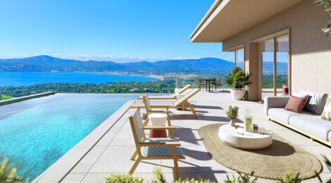 Programme immobilier neuf LES VILLAS DE BEAUVALLON - Grimaud Beauvallon villas de prestige avec vue mer (83310) - Référence : 13603