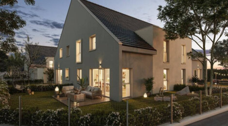 Programme immobilier neuf LES CARRES MAXIMIN - Guémar : Maisons T4 avec jardins, garages et plancher chauffant proche de la route des vins d'Alsace (68970) - Référence : 6083