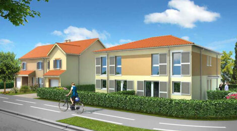 Programme immobilier neuf  - Guénange : 24 appartements T1–T4 et 12 maisons T6 avec jardins privatifs (57310) - Référence : 71