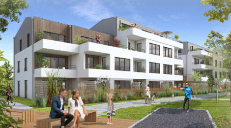 Programme immobilier neuf Le Mauperthuis - Guérande : Appartements studio–T4 avec terrasses, jardins et domotique à deux pas des remparts (44350) - Référence : 14215