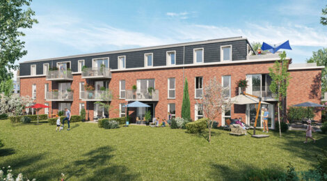 Programme immobilier neuf Villa Saint Charles - Hem : Appartements T2–T4 avec balcons, cœur d’îlot paysager et proximité bourg (59510) - Référence : 14565