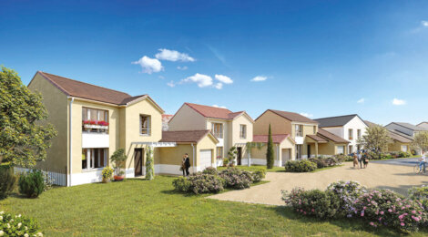 Programme immobilier neuf Domaine des Longs Champs - Houdan maisons neuves proche centre et Transilien N (78550) - Référence : 16390