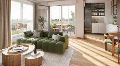 Programme immobilier neuf Lyselia - Houplines appartements neufs du 2 au 4 pièces proche de Lille (59116) - Référence : 18577