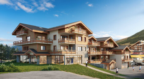 Programme immobilier neuf Inspiration - Huez : Appartements T2–T5 avec terrasses, parking sécurisé et proximité quartier du Vieil Alpes (38750) - Référence : 14788