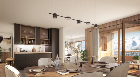 Programme immobilier neuf Inspiration - Huez : Appartements T2–T5 avec terrasses, parking sécurisé et proximité quartier du Vieil Alpes (38750) - Référence : 14788