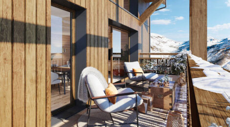 Programme immobilier neuf 1860 - Huez, résidence neuve et proximité Palais des Sports en cœur de station (38750) - Référence : 15394