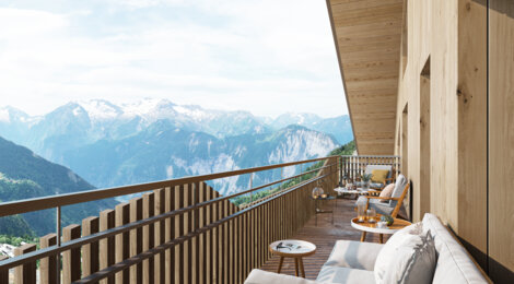 Programme immobilier neuf L'ECHAPPEE - Huez, résidence neuve et proximité virage 21 lacets pour un cadre montagnard (38750) - Référence : 15395