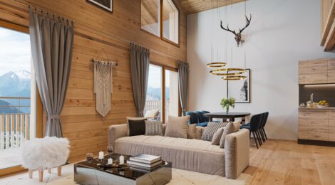 Programme immobilier neuf L'ECHAPPEE - Huez, résidence neuve et proximité virage 21 lacets pour un cadre montagnard (38750) - Référence : 15395