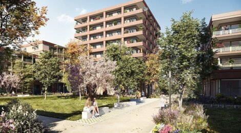 Programme immobilier neuf JARDIN DES EAUX VIVES -  Huningue : appartements neufs du 2 au 5 pièces au pied du parc des Eaux Vives (68330) - Référence : 15382