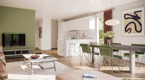 Programme immobilier neuf LES ALLEES DE KLIMT II - Illzach : Appartements T2–T5 et maisons avec terrasses, garage à vélos et chauffage au sol à 4 min du centre de Mulhouse (68110) - Référence : 6544