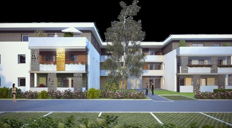 Programme immobilier neuf LES ALLEES DE KLIMT II - Illzach : Appartements T2–T5 et maisons avec terrasses, garage à vélos et chauffage au sol à 4 min du centre de Mulhouse (68110) - Référence : 6544