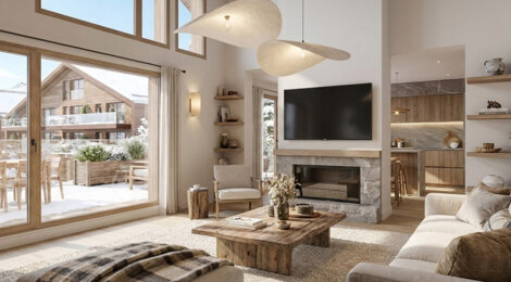 Programme immobilier neuf Alpen Lodge - Isola station village appartements montagne accès pistes et vues (06420) - Référence : 17224