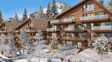 Programme immobilier neuf Alpen Lodge - Isola station village appartements montagne accès pistes et vues (06420) - Référence : 17224