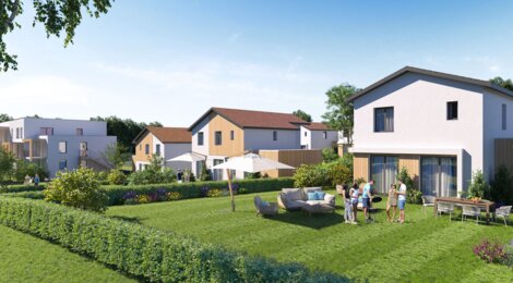 Programme immobilier neuf Le Hameau de Matthieu - Jarrie : appartements et maisons neuves à 15 min de Grenoble (38560) - Référence : 11225