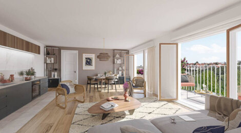 Programme immobilier neuf Les Terrasses du Saule Blanc - Juvisy Sur Orge : appartements neufs du 2 au 4 pièces proche gare RER C et D (91260) - Référence : 15422
