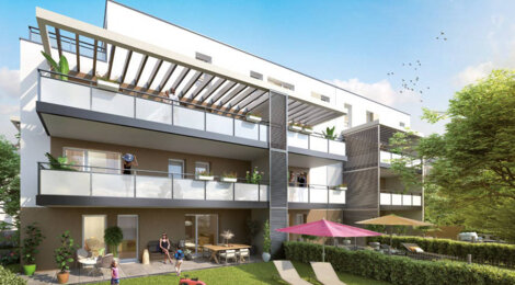 Programme immobilier neuf VIRTUO - Kingersheim : Appartements T2–T4 avec terrasses, parking sécurisé et proximité centre-ville (68260) - Référence : 7169